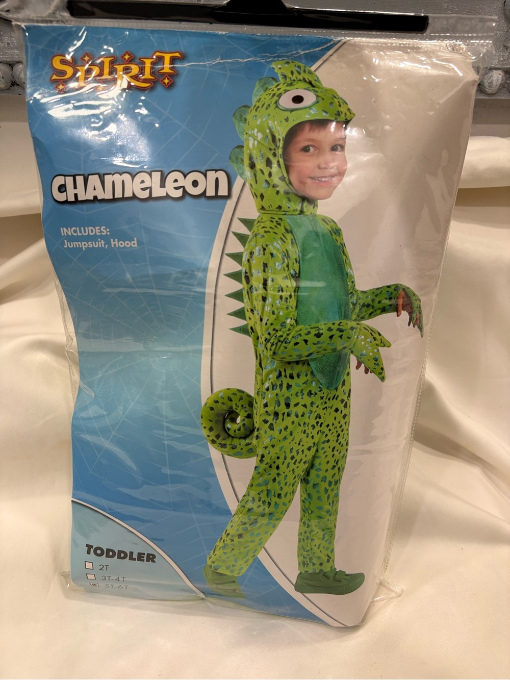 New Spirit Halloween Chameleon Toddler Costume Size 5T-6T